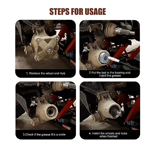 3mirrors 30mm Wheel Bearing Greaser Tool Compatible with Can Am Maverick Commander Outlander UTV ATV Bearings