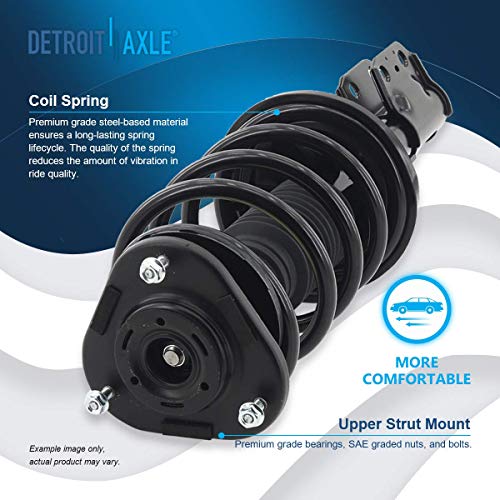 Detroit Axle - Front Struts Sway Bars for 2003-2008 Toyota Matrix | Pontiac Vibe Complete 2 Struts with Coil Spring 2 Front Sway Bar Links 2004 2005 2006 2007 Replacement Ready Strut Assembly - size: 4QS2400010/Sway Kit