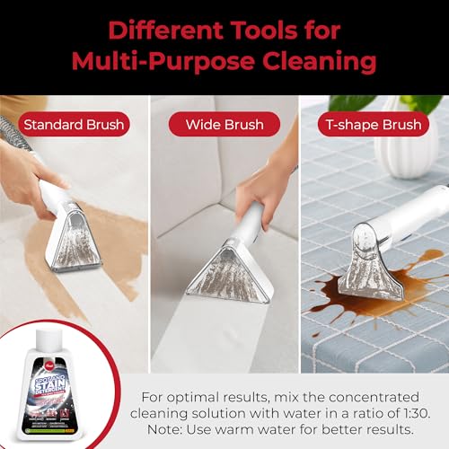 Rosewill Multi-Purpose Portable Carpet and Upholstery Cleaner, Powerful Suction 18 KPa Spot Cleaner, 600W Motor, Car and Auto Detailer, Stain/Spot Remover; Versatile Use: Carpet, Sofa, Pet Hair - color: White
