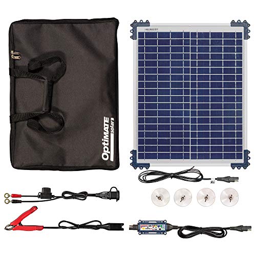 Optimate Solar Duo 20W Travel kit, TM522-D2TK, 6-Step 12V / 12.8V 1.6A Weatherproof Solar Battery Saving Charger & maintainer - style: OptiMATE Solar DUO 12V / 12.8V charge controller with 20W Solar Panel (Travel Kit)
