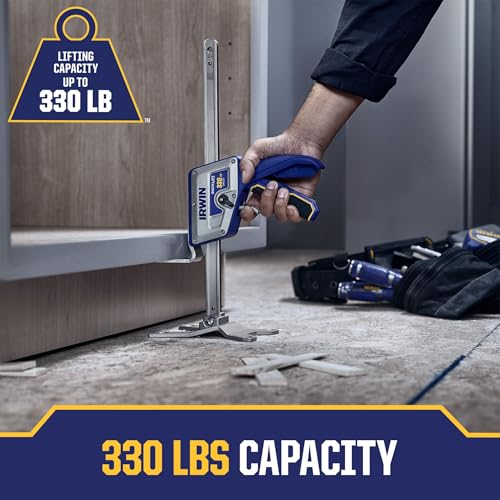 IRWIN Quick-Lift Construction Jack, Hand Lifting Jack Tool, Multifunctional, Lift up to 10" and Capacity 330 lbs (IRHT83100) - size: Single