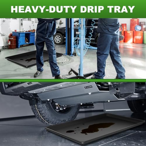 3 Pcs Extra Oil Drip Pan for Under Car - 35.4 x 24 x1.6 Inches, Large Drip Tray for Plastic Garden Tray Multifunctional Oil Catch Pan for Car Oil Changes Garden, Greenhouse, Muddy Boots & Pet Care - size: 3