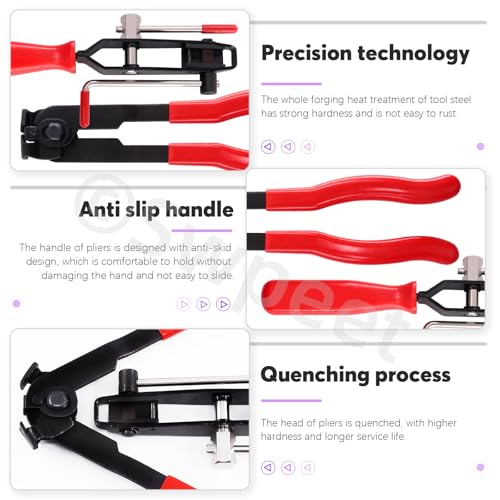 Swpeet 18Pcs CV Boot Clamps Kit with CV Joint Clamp Banding Tool, CV Joint Boot Clamp Pliers, 16Pcs Crimp Bands, for Most Cars - style: Adjustable CV Boot Band Clamps with Boot Clamp Tool and Pliers