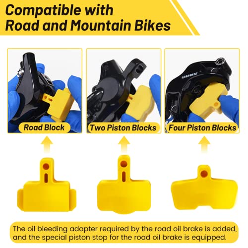 CHUMXINY Brake Bleed Kit for SHIMANO, TEKTRO Hydraulic Disc Brakes, Including High Performance Mineral Brake Fluid (120ml)