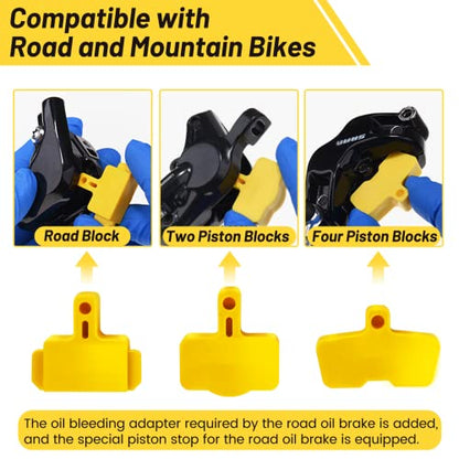 CHUMXINY Brake Bleed Kit for SHIMANO, TEKTRO Hydraulic Disc Brakes, Including High Performance Mineral Brake Fluid (120ml)