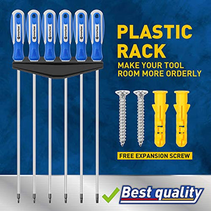 Amartisan 6-Piece Extra Long Torx Screwdrivers Set, length 12''(300mm) T10 - T30, Long Long star Screwdrivers Set - style: Long Torx Screwdrivers