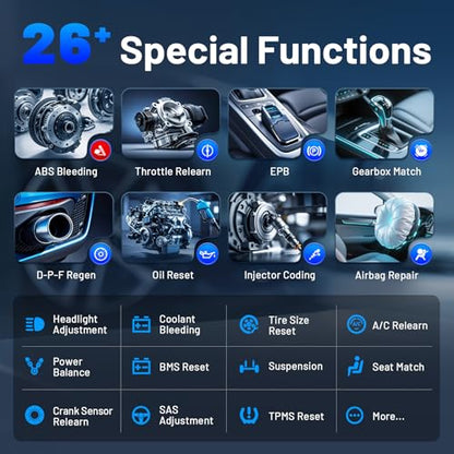 XTOOL A30M V2.0 OBD2 Scanner Diagnostic Tool, 26 Resets, All System, Wireless Bidirectional Scan Tool, Car Code Reader for EPB/Throttle/Crank Sensor Relearn, Lifetime Free Update, Android & iOS