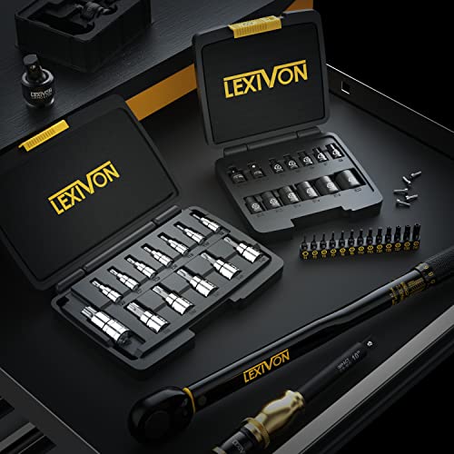 LEXIVON 13-Piece Tamper Resistant Star Bits, Premium S2 Alloy Steel, T4 - T40 | Impact Grade Security Torx Bit Set, 1/4-inch Hex Shank (LX-301)