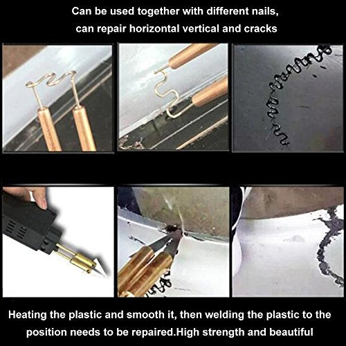 600pcs 0.8mm Car Hot Staples Welding Staples, Keenso Bumper Repair Pre Cut Bodywork Plastic Welding Staples Repair Tool Kit (Wave Shape)