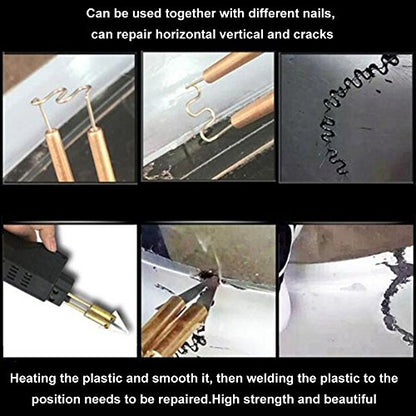 600pcs 0.8mm Car Hot Staples Welding Staples, Keenso Bumper Repair Pre Cut Bodywork Plastic Welding Staples Repair Tool Kit (Wave Shape)