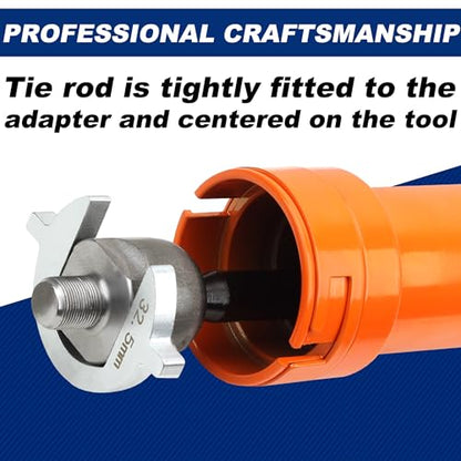 Inner Tie Rod Removal Tool, Master Inner Tie Rod Tool Set with 12 Crowfoot Adapters & 1/2 Inch Drive Tube for Tie Rods Remove & Install - color: Orange