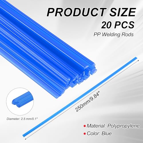 Plastic Welding Rods, Welder Rod High-Strength Waterproof Fit for Repairing Plastic Bumper Kayaks Car Bumpers - color: Blue
