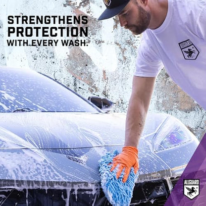 Microfiber Car Wash Mitt + VLUX Soap – Double-Sided Car Washing Mitts for Exterior Vehicle Washing & Dusting, Lint-Free, Scratch-Free Chenille Wash Glove, High Absorption Capacity – 2 Pack - size: 2 Wash Mitts + VLUX Soap