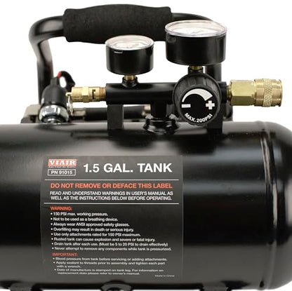VIAIR 380C Plug-N-Play Compressor, 12V, 1.5 gallon tank, 200 PSI Rated with 7-way Power Access, for nailing, air tools, tire inflation - style: 7-way Plug