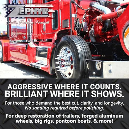 Zephyr - American Shine Complete Metal Polishing Kit - Aluminum Polishing Kit Made for Deep Restoration of Trailers, Wheels, Boats, & More - size: American Shine Complete Kit