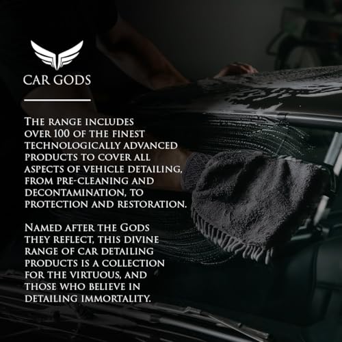 Car Gods 8 Piece Car Cleaning Detailing Kit - Shampoo - Carnauba Wax - Wheel Cleaner - Shine Detailer - Fallout Eliminator - Tyre Serum - Interior Detailer - Glass Cleaner
