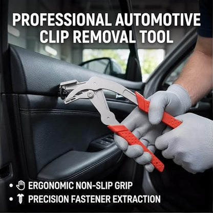 Car Clip Pliers - Auto Fastener Clip Removal Tool, Spring Loaded Panel & Trim Removal Pliers for Automotive Plastic Fasteners, Door Panels, Rivets & Interior Clips