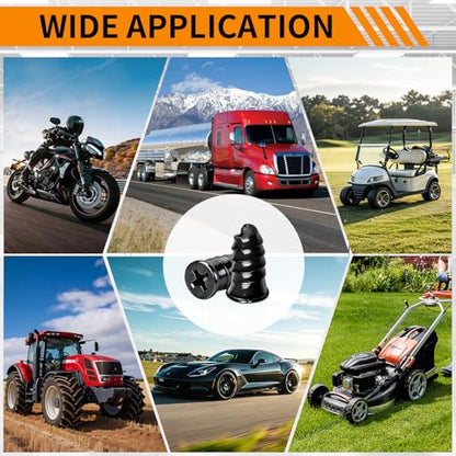 VISRIE 120 PCS Tire Screw Plugs Repair Kit, Tire Repair Screws with Tire Glue & Tool, Fast Self-Service Screw in Tire Plugs Kit for Tires, Car, Truck, Motorcycle, Tractor