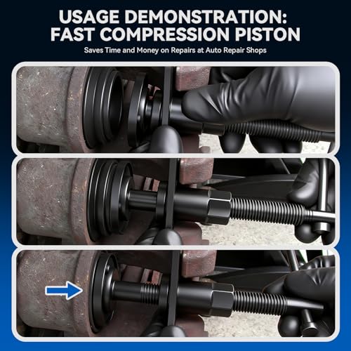 DISEN 22PCS Disc Brake Caliper Tool Kit, 18 Adapters Brake Piston Compressor and Wind Back Tool Set for Brake Pad Replacement, Heavy Duty - style: 22PCS