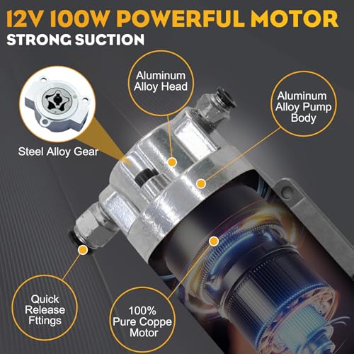 Electric Oil Change Pump 12V 100W | Oil Extractor Pump, 1-4L/Min, Portable, Oil Transfer Pump - color: Engine Oil Pumps-01-NEW