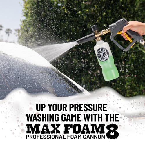 Chemical Guys, TORQ Max Foam 8 Cannon & Honeydew Snow Foam Kit, 1 Gallon | High-foaming cannon paired with a gallon of honeydew snow foam for thick, clinging, scratch-free suds - style: EQP_312