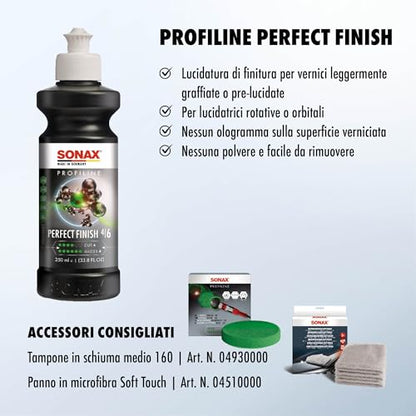 SONAX Perfect Finish 250ml | Scratch and Swirl Remover Polish | Machine Polish | Paint Correction Polish | High Gloss | Black Paint Polish | No Fillers Paint Correction | 8.45 fl. Oz - size: 8.45 fl. oz.