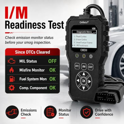 V350 OBD2 Diagnostic Diagnostic Tool Tool, Code Reader, Engine Light Diagnostic Tool, Battery Voltage Tester, for OBD2 Cars & Trucks Since 1996
