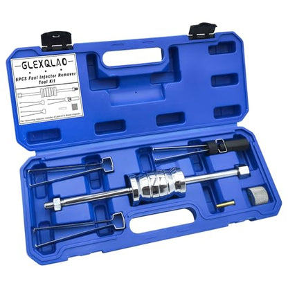 Fuel Injector Removal Tool Kit Compatible with Ford Volvo 1.0L 1.6L 2.0L 2.3L 2.7L 3.5L Engines, Fuel Injector Remover Slide Hammer Puller Set Replaces 9997410 310-206