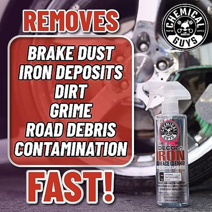 Chemical Guys, Decon Pro Iron Remover & Wheel Cleaner, Fallout Spray, 16 oz | Dissolves bonded iron, brake dust and fallout on wheels, calipers and paint, changing color as it works