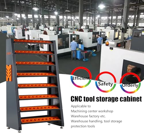 8-Row Large Capacity CNC Tool Holder Rack for Warehouses & Machining Centers, Suitable for all BT/CAT HSK Series - size: CAT/BT40-80CAP