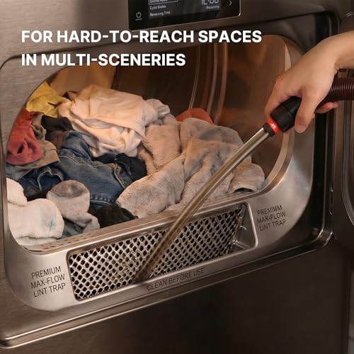 Shop-Vac Long Reach Flexible Micro Hose Set, Flexible Shop Vac Attachments with Universal Fit Adapter from 1-1/4”, 1-1/2”, 1-7/8”, 2-1/2”, Ideal for tight spaces, crevice corners and dryer vent