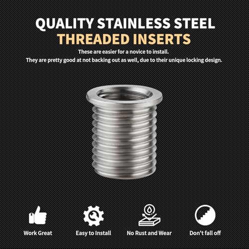 Thread Repair Inserts M10x1.25x14mm Insert Qty 10 Stainless Steel