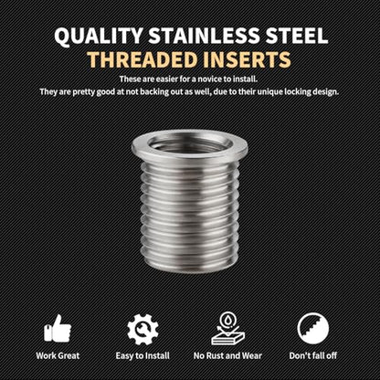 Thread Repair Inserts M10x1.25x14mm Insert Qty 10 Stainless Steel