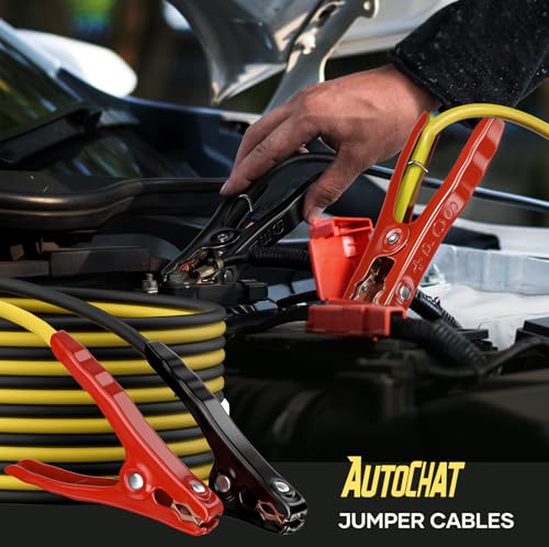 Jumper Cables for Car Battery, 8 Gauge 12 Feet Automotive Booster Cables, for Jump Starting Dead or Weak Batteries with Carry Bag - size: 8 Gauge 12 FT