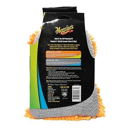 Meguiar's Hybrid Wash Mitt, Dual Sided for Washing and Waxing, Clear Coat Safe and Reusable - 1 Mitt - size: Wash Mitt