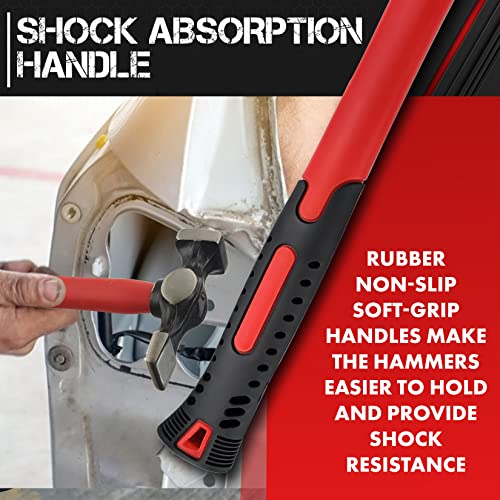 C&T Auto Body Repair Tool Hammer Dolly Set 7 Piece, Car Body Repair Tool Kit with Carrying Case, Carbon Steel Dolly and Hammer Dent Body Fender Tool Set - size: Small