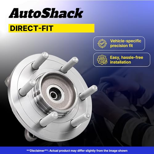 AutoShack Front & Rear Wheel Bearing and Hub Repair for Jeep & Dodge, Patriot 2007-2013 Compass 2007-2013 Caliber 2007-2008, AWD 4WD L4 2.0L 2.4L - 5-Lug, Without ABS