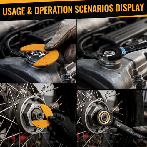 GRENPRO Ratchet Wrenches Set, Ratcheting Wrench Set With Roll Up Pouch, 11PC SAE Large Small 9/32 To 3/4 Long Open End Socket Wrench Organizer With Color Ring & Gauge, Big Combination Wrench Tool Sets - style: 11PC SAE Ratchet Wrenches Set With Color Ring