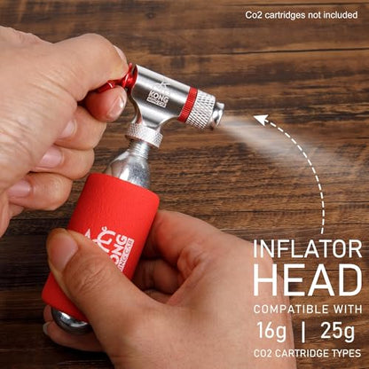 CO2 Inflator Kits, Presta and Schrader Valve Compatible, CO2 Bike Tire Pump for Mountain and Road Bicycles - style: STYLE:D