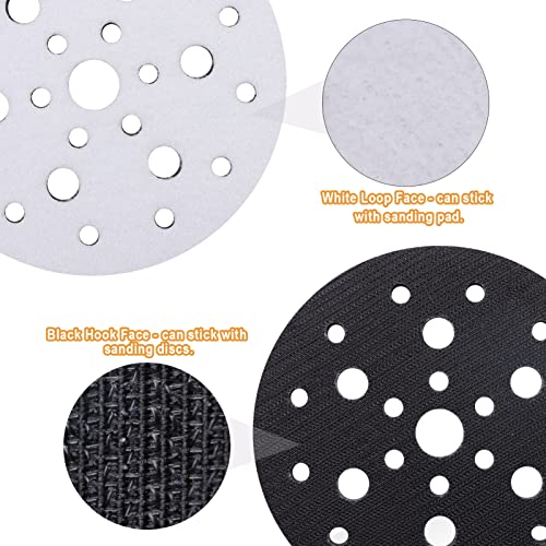 5 Pack Interface Pads, 6 Inch 25 Holes Hook and Loop Soft Density Sponge Cushion Buffer Backing Pad, Foam Sanding Interface Pads for Orbital Sander Automotive Woodworking Polishing - size: 6 inch 25 Hole - 5 Pack