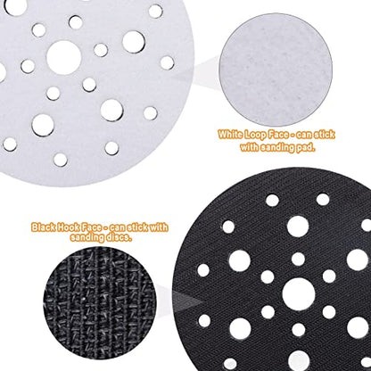 5 Pack Interface Pads, 6 Inch 25 Holes Hook and Loop Soft Density Sponge Cushion Buffer Backing Pad, Foam Sanding Interface Pads for Orbital Sander Automotive Woodworking Polishing - size: 6 inch 25 Hole - 5 Pack