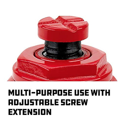 Powerbuilt 6 Ton Bottle Jack, Hydraulic Lift, Heavy Duty Stable Base, 12000 Pounds, Release Valve, Lift up to 15-1/2 Inches - Red 640911 - size: 6 Ton
