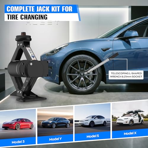 Electric Car Jack for Tesla, 3 Ton Tesla Tire Jack Repair Tools Portable, Electric Lifting Jack for Model Y/3/S/X