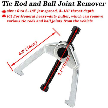 5 PCS Ball Joint Separator,Pitman Arm Puller,Tie Rod End Tool Set for Front End Service, Tool Kit Ball Joint Separator, Front End Service Tool Kit, 6295 Front End Service Set, Splitter Removal Kit