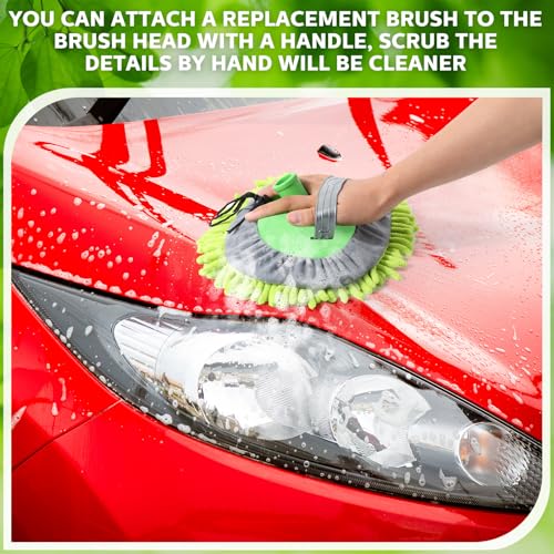 Layhit 10 Pcs Car Wash Mitt Set, Brush Not Included, Microfiber Mitt Cleaning Car Truck Washing Tools Kit RV Pickup Chenille Scratch Replacement (Multicolor) - color: Multicolor