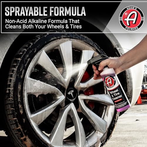 Adam's Polishes Wheel & Tire Cleaner Gallon - Professional All in One Tire & Wheel Car Wash Wheel Well Cleaning Spray for Car Detailing | Safe On Most Rim Finishes - size: 128 fl. oz (Gallon)