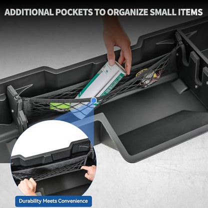 OEDRO Under Seat Storage fits 2019-2025 Dodge Ram 1500 Crew Cab New Body Style (Not for Classic), Upgraded Rear Underseat Storage Truck Organizer Black Tool Box - size: 2019-2025