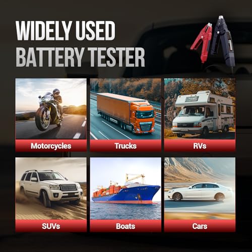 Launch Battery Tester, BST 360 Bluetooth Battery Test Clip, 12V Car Battery Tester with Charging System/Cranking Test, Auto Battery Analyzer for Cars/Trucks/RVs/Motorcycles/Boats