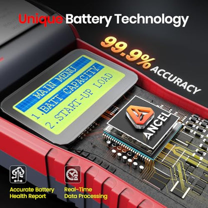 ANCEL BST500 Car Battery Tester with Printer, 12v 24v Automotive Battery Load Tester, Cranking Charging System Analyzer, 99.99% Accuracy for Car Motorcycles Truck SUV ATV RV and More - size: BST500