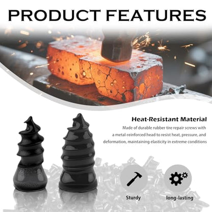 Aokdom 60PCS New Car Tire Repair Rubber Nail Kit,Emergency Screw Tire Plug Kit with 2 Sizes of Tires Repair Screws/Pliers/Screwdrivers,Self-Service Tubeless Vacuum Tires Plugs Screw Type